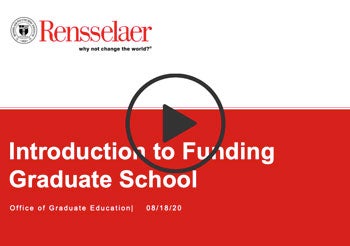 Cover of the Introduction to Funding Graduate School powerpoint presentation