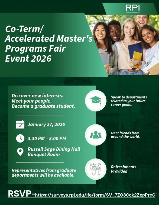 The Office of Graduate Education invites you to attend the Co-Term/Accelerated Master's Programs Fair