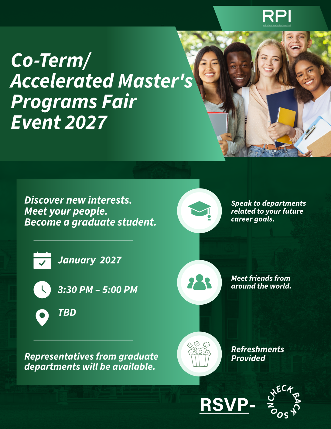 The Office of Graduate Education invites you to attend the Co-Term/Accelerated Master's Programs Fair